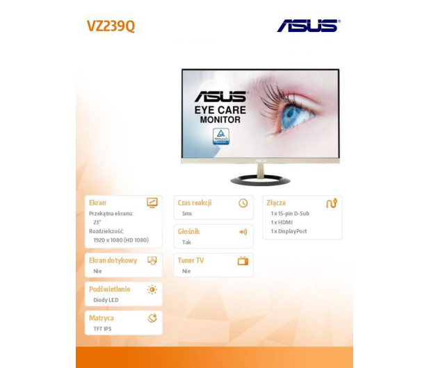ASUS 23'' VZ239Q 90LM033C-B02670 - 1442945 - zdjęcie 9